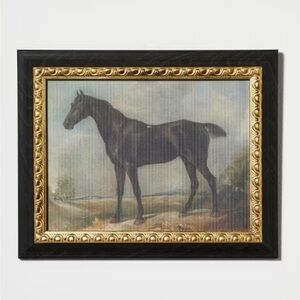 Studio McGee 8" x 10" Stallion Canvas Board with Ant Frame Gold/Brown